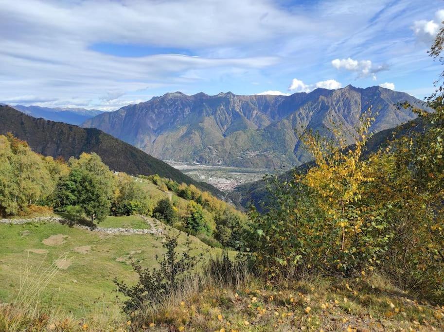 Casa Del Cios Calda E Intima Casetta Immersa Nel Verde Delle Montagne Alpe Basciumo Buitenkant foto